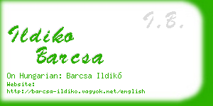 ildiko barcsa business card